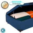 Ver imagem 3 de Cama Box Bau Solteiro Blindado Nature Azul 78x188