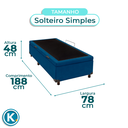 Ver imagem 4 de Cama Box Bau Solteiro Blindado Nature Azul 78x188