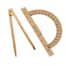 Kit Geométrico do Professor Com 1 Transferidor Em MDF 180 Graus e 1 Compasso Para Giz 40 cm Souza - 3