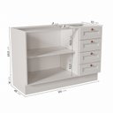 Ver imagem 3 de Balcão para Pia Planejado 120cm sem Tampo Arizona CabeCasa MadeiraOriginals