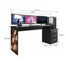 Mesa Gamer Escrivaninha DRX5000 Espresso Móveis - 3
