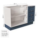 Ver imagem 4 de Balcão para Pia Planejado 120cm sem Tampo Arizona CabeCasa MadeiraOriginals
