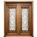 Ver imagem 2 de Porta Dupla Madeira Maciça/ferro Completa 166x213x14cm Cedro Rosa