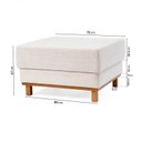 Ver imagem 4 de Conjunto Sofá Living 2 Lugares 160cm com Puff Linho Ananda CabeCasa MadeiraOriginals Bege/Creme
