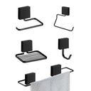 Ver imagem 1 de Kit Organizador de Banheiro Adesivo Fixare Preto 10071e