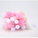 Ver imagem 2 de Guirlanda de Pompons Colorida 20 Pompons 2.8m Rosa