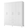 Guarda Roupa Mobi 6 Portas e 2 Gavetas Flex Branco Fosco - Móveis Albatroz - 1