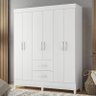 Guarda Roupa Mobi 6 Portas e 2 Gavetas Flex Branco Fosco - Móveis Albatroz - 2