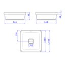 Ver imagem 5 de Cuba De Sobrepor Deca Slim 40X40 L.21040.94 Quadrada Ébano Fosco