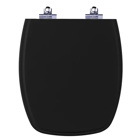 Tampa De Vaso Com Amortecedor Laguna Preto Para Bacia Hervy
