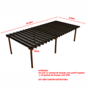 Ver imagem 2 de Cobertura Policarbonato Alveolar 10,00m x 6,00m Fume 4mm