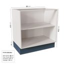 Ver imagem 4 de Balcão Planejado 2 Portas 80cm sem Tampo Arizona CabeCasa MadeiraOriginals