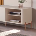 Ver imagem 2 de Rack para Tv Tucupí Bancada Off White Bronze Jb Bechara