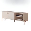 Ver imagem 1 de Rack para Tv Tucupí Bancada Off White Bronze Jb Bechara