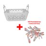 Kit Cesto para Varal + Prendedor de Roupa 48 Unidades Cor:Branco - 2