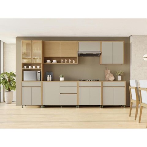Cozinha Completa Nesher 7 Peças Condessa CZ437 Carv/Greige