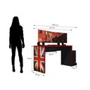 Ver imagem 4 de Mesa Gamer Escrivaninha Drx 9000 152,5cm Móveis Leão Preto/Vermelho