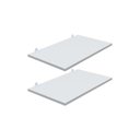 Ver imagem 2 de Kit 2 Prateleira Branca 60X30 + Suporte Flutuante Mdf Organizadora Decoração Cozinha Banheiro Sala