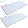 Kit 2 Prateleira Branca 60X30 + Suporte Flutuante Mdf  Organizadora Decoração Cozinha Banheiro Sala - 1
