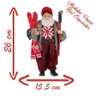 Boneco Natal Decorativo Papai Noel Esquiador Natalino 27cm - 2