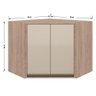 Kit Cozinha Planejada Completa Modulada MDF Conjunto 9 Peças 15 Portas Organizadora Marrom Madeira - 8