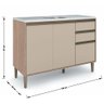 Kit Cozinha Planejada Completa Modulada MDF Conjunto 9 Peças 15 Portas Organizadora Marrom Madeira - 5