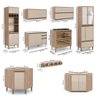 Kit Cozinha Planejada Completa Modulada MDF Conjunto 9 Peças 15 Portas Organizadora Marrom Madeira - 2