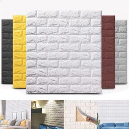 Kit 10 Painel 3d Revestimento de Parede Tijolinho Autocolante Lorben Marrom - 2