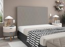 Ver imagem 3 de Cabeceira Camponesa Plus Casal 1400mm Veludo Adar Off White - Simbal