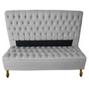 Ver imagem 1 de Cabeceira e Recamier Iza para Cama Box Casal Queen 1.60 - Suede - Sv Decor: Cinza Claro
