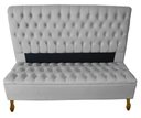 Ver imagem 1 de Cabeceira e Recamier Iza para Cama Box Casal Queen 1.60 - Suede - Sv Decor: Cinza Claro