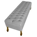 Ver imagem 3 de Cabeceira e Recamier Iza para Cama Box Casal Queen 1.60 - Suede - Sv Decor: Cinza Claro
