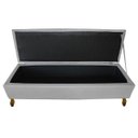 Ver imagem 4 de Cabeceira e Recamier Iza para Cama Box Casal Queen 1.60 - Suede - Sv Decor: Cinza Claro