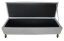 Ver imagem 4 de Cabeceira e Recamier Iza para Cama Box Casal Queen 1.60 - Suede - Sv Decor: Cinza Claro