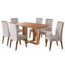 Ver imagem 2 de Mesa de Jantar 6 Lugares Coxilha Mel/bege - Viero Móveis