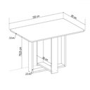 Ver imagem 3 de Mesa de Jantar 6 Lugares Coxilha Mel/bege - Viero Móveis