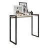 Aparador Industrial Isis Mesa Hall de Entrada Sala de Estar Decorativo Pés em Aço - Branco com Preto - 2