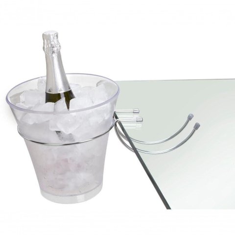 Balde de Gelo com Suporte para Pendurar em Mesas 4 Litros Garrafas Champanheira Servir Bar Festa
