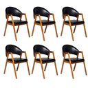 Ver imagem 2 de Kit 6 Cadeiras Luiza Sala de Jantar com Braço Madeira Maciça Movellu Home