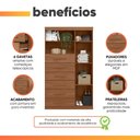 Ver imagem 5 de Cômoda Multiuso 6 Gavetas 1 Porta com Prateleiras Atena