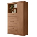 Ver imagem 1 de Cômoda Multiuso 6 Gavetas 1 Porta com Prateleiras Atena