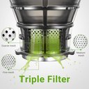 Ver imagem 3 de Amzchef Juicer Automático 5.3'' com Pressão Fria e Motor de 250w (preto)