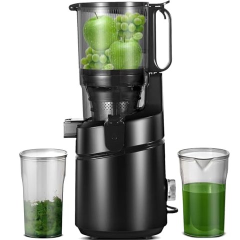 Amzchef Juicer Automático 5.3'' com Pressão Fria e Motor de 250w (preto)