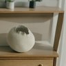 Vaso Organico Decorativo em Ceramica Branco 13,5cm - 2