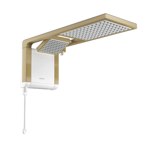 Chuveiro Acqua Duo Branco Matte Gold 127v 5500w