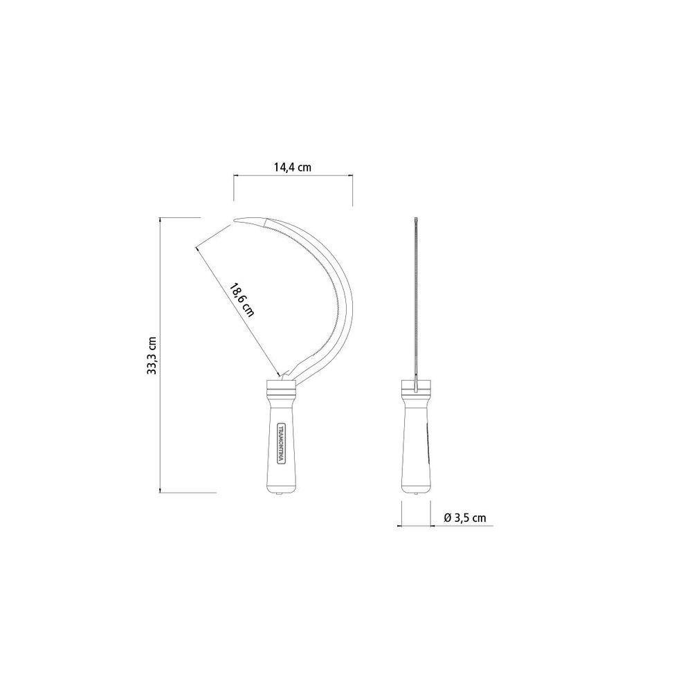Foicinha com Dentes Tramontina em Aço com Cabo de Madeira - 4