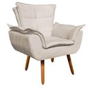 Ver imagem 4 de Kit Namoradeira 02 Poltronas Opala Suede Bege