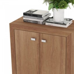 Kit 4 Peças com 1 Mesa em L 1 Balcão 1 Gaveteiro 1 Estante Espresso Móveis - 3