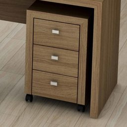 Kit 4 Peças com 1 Mesa em L 1 Balcão 1 Gaveteiro 1 Estante Espresso Móveis - 11