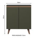 Ver imagem 3 de Balcão Armário de Cozinha 70 cm 2 Portas Preto Reims Madesa